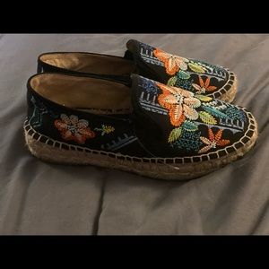 Johnny Was Elysia Embroidered Espadrille Shoes